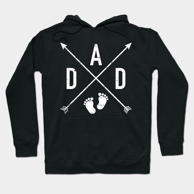 Dad hipster cross baby feet Hoodie by Designzz